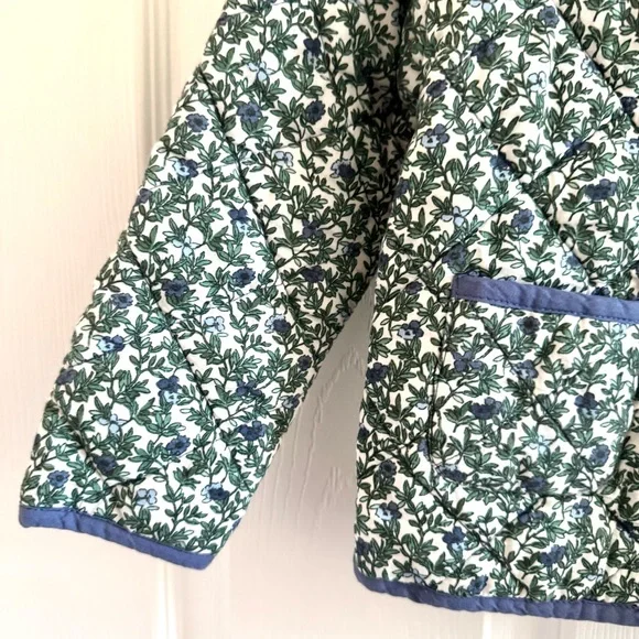 Sergent Major Girls Size 5/6 Quilted Ditsy Floral Barn Jacket Snaps Spring Coat - Picture 6 of 14